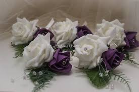 Check spelling or type a new query. Wedding Flowers 6 Double Luxury Buttonholes In Plum And Ivory Sues Flowers Of York