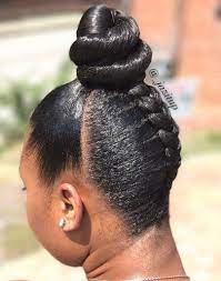 60 Easy And Showy Protective Hairstyles For Natural Hair To Try Asap Braided Bun Hairstyles Braids For Black Hair Natural Hair Styles