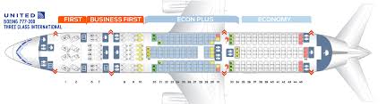Seat map and seating chart boeing 777 300er american airlines first class includes 8 bed seats situated in 2 rows per 4 seats in each. Seat Map Boeing 777 200 United Airlines Best Seats In Plane