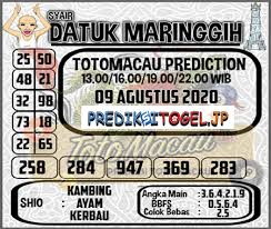 Prediksi Toto Macau Minggu 09 Agustus 2020 Jitu Prediksitogel Jp