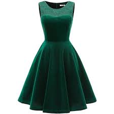 Muadress Women S Sleeveless Short Velvet Easter Party Dress Stretchy 21 Liked On Polyvore Featur Short Green Dress Stretch Velvet Dress Velvet Party Dress
