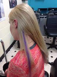 One Of My Lovely Clients I Applied Keune Tinta 1511 40 Vol With A Silver Toner Added A Cute Purple Streak This Time Her Hair I Her Hair Hair Hair Styles