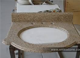 Wolf natural granite vanity tops take advantage of these properties to deliver exceptional strength and durability, as well as a stylish look. Vt 3002 Classical Series G682 Sunset Gold Yellow Granite Bathroom Vanity Top Under Mount Sink Cutting Out For Hotel Apartment Condo Supermarket Sinks Basins Stonemarket Biz