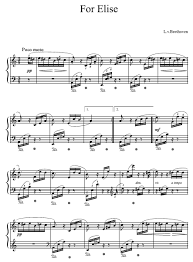 Download and print in pdf or midi free sheet music for für elise, woo 59 by ludwig van beethoven arranged by classicman for piano (solo). Fur Elise Piano Notes For Beginners With Letters Change Comin