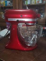 Kitchenaid heavy duty stand mixer. Candy Apple Red Artisan Design Series 5 Quart Tilt Head Stand Mixer With Glass Bowl Ksm155gbca Kitchenaid