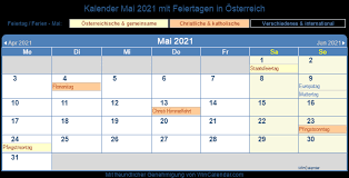 Mai 2021 (sa.) christi himmelfahrt. Mai 2021 Kalender Mit Feiertage Osterreich