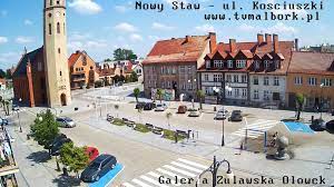 Centrum miasta tworzą dwa rynki: Nowy Staw Galeria Zulawska Olowek Ul Kosciuszki Obraz