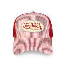 Von Dutch Official In 2021 Fresh Outfits Red And White Stripes Fitted Hats