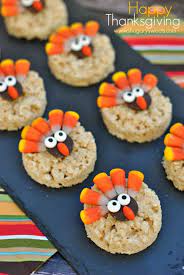 16 Thanksgiving Recipes Shaped Like Cute Little Turkeys Thanksgiving Com Turkey Rice Krispie Treats Thanksgiving Treats Rice Krispie Treats