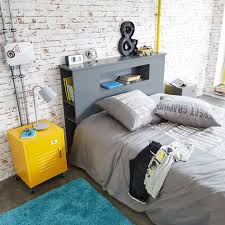 Super tendance, les adolescents aiment les lits avec led intégré en tête de lit. Tete De Lit Grise L 140 Cm Tonic Maisons Du Monde Chambre Ado Chambre Ado Lit Tete De Lit Ado