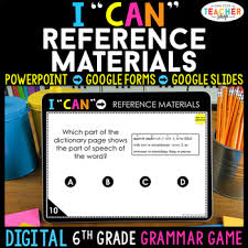 Do you like learning about english grammar? 6th Grade Digital Grammar Game Reference Materials Distance Learning