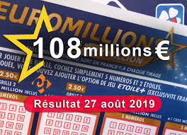 Le montant du jackpot du prochain tirage du mardi 13 octobre 2020est de 39 000 000 €. Euromillion Resultat Fdj Du Mardi 27 Aout 2019