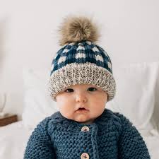 Find deals on products in sports fan shop on amazon. Amazon Com Huggalugs Boys Or Girls Atlantic Blue Buffalo Check Knit Hat With Fur Pom Pom Baby Xs Newborn Clothing Shoes Jewelry