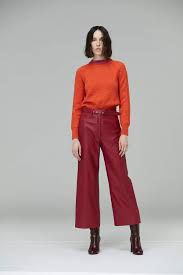 Vance Leather Trouser Cerise By Veda Leather Trousers Trendy Plus Size Clothing Leather Jackets Women