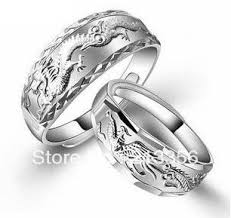 2pc Set Sterling Silver Women Mens Wedding Rings Dragon Phoenix Mens Wedding Rings Wedding Rings Celtic Wedding Rings