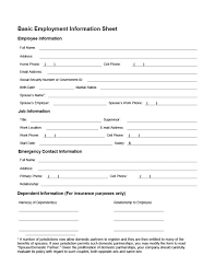 It is also a way for. 47 Printable Employee Information Forms Personnel Information Sheets