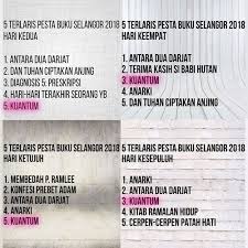Booksfly2u akan menjimatkan masa dan tenaga anda. Kuantum Di Pesta Buku Selangor 2018 Coretan Sang Flowerman