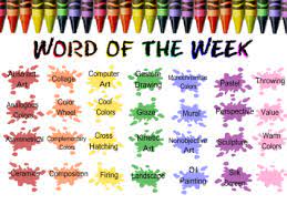Unit repeated in visual rhythm. Art Word Of The Week Art Lessons Elementary Art Teacher Resources Art Classroom Management