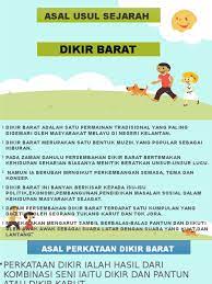 Dikir barat adalah suatu permainan tradisional yang paling digemari oleh masyarakat melayu di kelantan. Asal Usul Sejarah