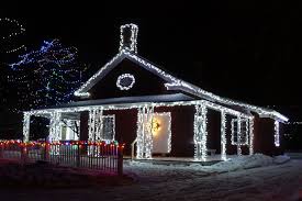 Holiday essence christmas led lights, 100 cool white string lights for indoor and outdoor decorative use, holiday and tree decor, patio hanging lighting decorations, green wire, 26.9 ft, ul certified 349 $17 99 Blue And White Led Christmas Lights On House Novocom Top