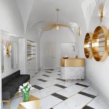 Black And White Marble Floor Tiles Marble And Brass Always Great Together Designed By Alina Mokrzyckas Floor Design Luxury Flooring Luxury Marble Flooring