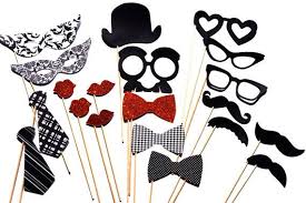 Black And White Photo Booth Wedding Classic Photo Booth Props 20 Piece Set Birthdays Weddings Parties Photobooth Props Black An Party Photo Booth Photo Booth Props Black And White Theme