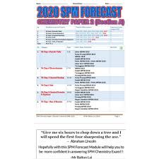 Exam timetables for all uk and international edexcel and btec examinations. Spm Chemistry Forecast 2020 Shopee Malaysia