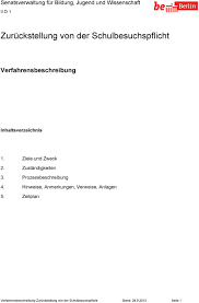 Ein kind, das am 30. Zuruckstellung Von Der Schulbesuchspflicht Pdf Free Download