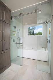 Tub And Shower Area In Contemporary Bathroom Bathroom Design Luxury Shower Tub Bathrooms Remodel