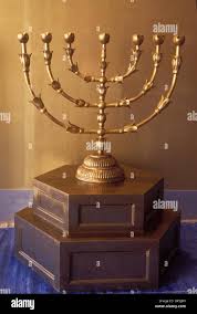 GOLDEN MENORAH (CANDELABRUM) SYMBOLIZING THE TREE OF LIFE WAS LOCATED IN  THE HOLY PLACE INSIDE THE TABERNACLE TENT (EXODUS Stock Photo - Alamy