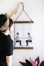 Diy Poster Hanger A Beautiful Mess Diy Picture Frames Diy Picture Diy Photo