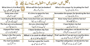 Ramadan Vocabulary With Sentences In English To Urdu Pdf In 2020 English Sentences English Vocabulary Words Basic English Sentences