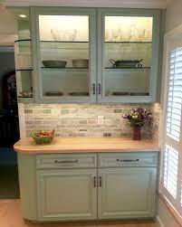 Maple Countertop Blue Cabs Grey Stone Backsplash Wood Countertops Maple Cabinets Butcher Block Countertops