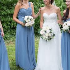 Bill Levkoff Slate Blue Bridesmaid Dress Size 14 Slate Blue Bridesmaid Dresses Bridesmaid Dress Sizes Bridesmaid Dresses