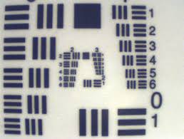 Image Of Usaf Resolution Chart Taken On Axis At A Working