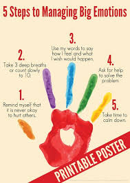 5 Steps To Managing Big Emotions Printable Yoga For Kids Social Emotional Learning Social Emotional