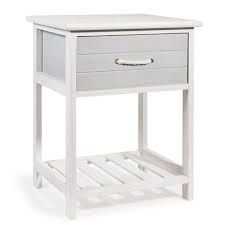 Meubles D Appoint Table D Appoint En Bois Table De Chevet Blanche Et Chevet