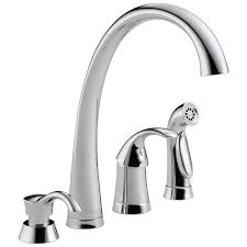 Hot and cold water dispensers. Single Handle Kitchen Faucet With Spray And Soap Dispenser 4380 Sd Dst Delta Faucet