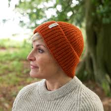 Wool Beanie Orange (Roselli Hunting Beanie Cashmere Merino wool)