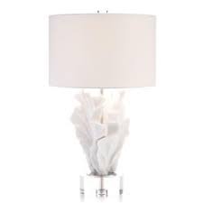 A coral lamp was on my desire list. John Richard Coastal Beach White Coral Clear Crystal Table Lamp Extra Tall Over 32 H Kathy Kuo Home