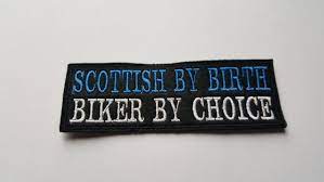 Scottish Biker Motorcycle Patch Biker Club Team Embroidered Funny Humor Motorcycle Patches Biker Biker Clubs