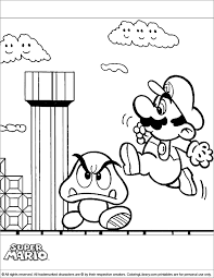 The nes (nintendo entertainment system). Printable Super Mario Brothers Coloring Page Coloring Library