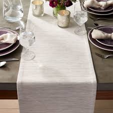 Use a table runner to create a focal point for your centerpiece, dress up the. Aspen White Table Runner Crate And Barrel
