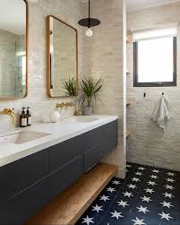 Bathroom Moroccan Tiles Black And White Traditional Hand Chiseled Moroccan Tile Mixed With A Moroccan Motif In Cement Zelligetiles Best Bathroom Flooring Bathroom Shower Walls Trendy Bathroom Tiles