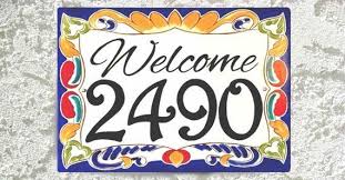 Large Hand Painted Cobalt Blue Italian House Number Plaque Colorful Address Sign Holiday Gift Ceramic House Number On Porcelain Tile Italienische Hauser Haus Und Garten Haus