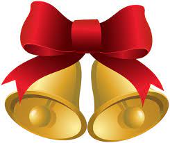 Christmas Gold Bells With Red Bow Png Clipart Image Free Clip Art Gold Christmas Bells