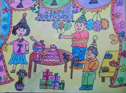 Birthday Celebration Drawing For Kids Himani Smallkidshomework Com Unique Birthday Party Ideas Boy Birthday Parties Birthday Parties