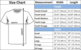 shirt sizes chart