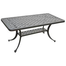 Concrete grey outdoor coffee table fire pit: Crosley Sedona Cast Aluminum Outdoor Coffee Table Co6201 Bk The Home Depot Aluminum Patio Furniture Cast Aluminum Patio Furniture Outdoor Coffee Tables