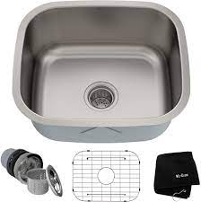 Get it as soon as thu, jan 28. Kraus Kbu11 20 Inch Undermount Single Bowl Kitchen Sink With 16 Gauge Stainless Steel Construction Scratch Resistant Finish Stainless Steel Basket Strainer And Bottom Grid
